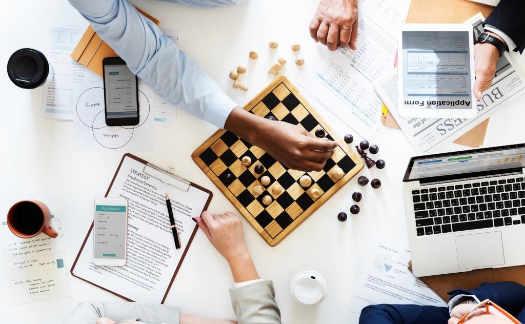 Chess game business strategy concept